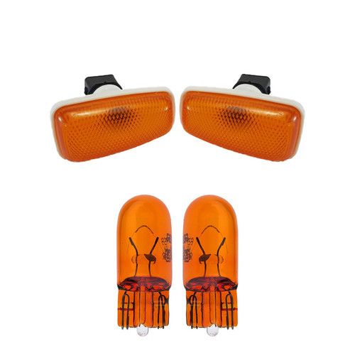 چراغ گلگیر خودرو قطعه سازان کبیر مدل LIGHT-NISSANORG-30947 مناسب برای نیسان وانت به همراه لامپ مجموعه 4 عددی